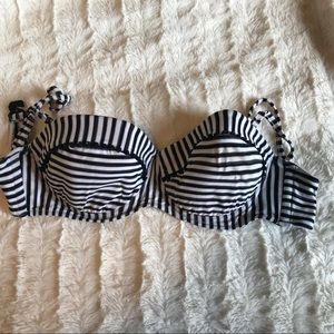Seafolly size 12 coastal naval stipe bra bikini swim top